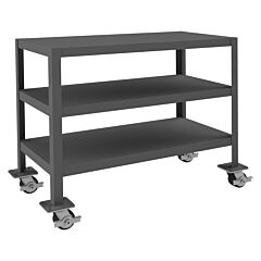 Durham Mtm183630-2K395 Mobile Mt Workbench, 3 Shelves, 18 X 36