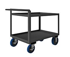 Durham Rscr243636Alu8Pusb95 Stock Cart, 2 Shelves, Raised Handle