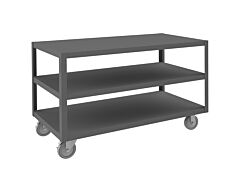Durham Hmt-2448-3-95 High Deck Mobile Table, 3 Shelves