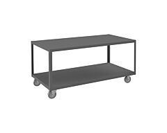 Durham Hmt-3060-2-95 High Deck Mobile Table, 2 Shelves