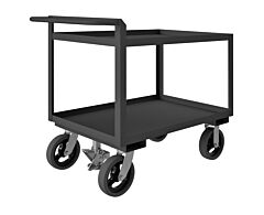 Durham Rscr243636Alufl8Mr95 Stock Cart, 2 Shelves, Raised Handle