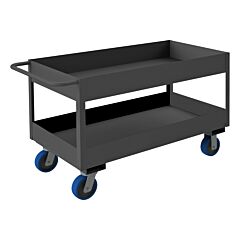 Durham Rsc6-2436-2-3.6K-6Pu-95 Stock Cart, 2 Shelves, High Lip, 24 X 36