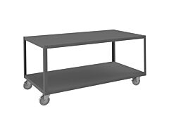 Durham Hmt12G30605Pu295 High Deck Mobile Table, 2 Shelves