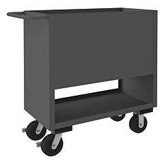Durham 4Slt-1836-2K-95 4 Sided Low Deck Truck, 2 Shelves