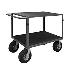 Durham Ic243610Pn95 Instrument Cart, 2 Flush Shelves