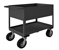 Durham Rsc12-243636-2-8Pn-95 Stock Cart, 2 Shelves, High Lip, 24 X 36