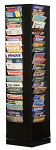 Durham 416-08 Rotary Lit Rack, 80 Openings, Black
