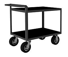 Durham Rscr243638Aldrm8Pn95 Stock Cart, 2 Shelves, Raised Handle