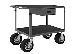 Durham Ic24361Dr10Spn95 Instrument Cart, 2 Flush Shelves