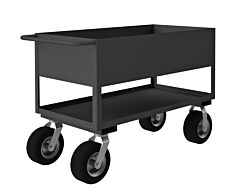 Durham Rsc12-244836-2-10Spn-95 Stock Cart, 2 Shelves, High Lip, 24 X 48