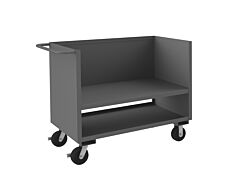Durham 3Slt-2448-2K-95 3 Sided Solid Truck, 2 Shelves