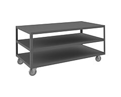 Durham Hmt-3060-3-95 High Deck Mobile Table, 3 Shelves