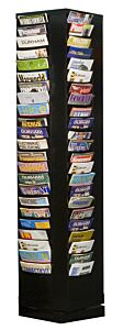 Durham 415-08 Rotary Lit Rack, 92 Openings, Black