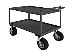 Durham Rscr306038Alu10Spn95 Stock Cart, 2 Shelves, Raised Handle