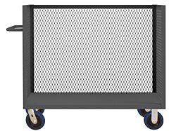 Durham 3St-Ex246045-8Pu-95 3 Sided Mesh Truck, 1 Shelf