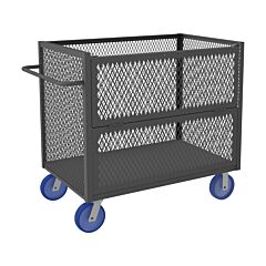 Durham 3Stdg-Ex3048-8Pu-95 3 Sided Mesh Truck, 1 Shelf, Drop Gate