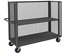 Durham 3St-Ex3048-1As-6Pu-95 3 Sided Mesh Truck, 1 Adjustable Shelf