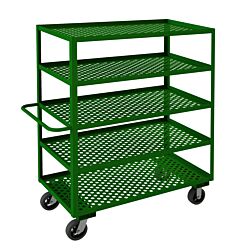 Durham Gc-2448-5-6Mr-83T Garden Cart, 5 Perforated Shelves
