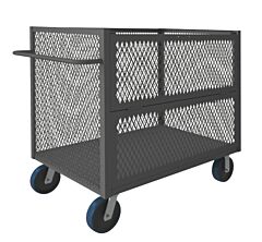Durham 3Stdg-Ex3060-6Pu-95 3 Sided Mesh Truck, 1 Shelf, Drop Gate