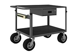 Durham Ic24361Drps10Pn95 Instrument Cart, 2 Flush Shelves