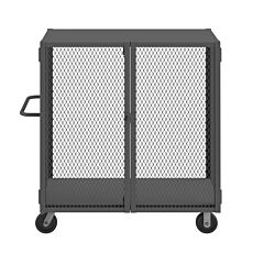 Durham Htl-2448-Dd-95 Cage Truck, Low Deck And Pad Lock