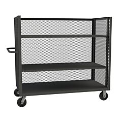 Durham 3St-Ex3060-2As-95 3 Sided Mesh Truck, 2 Adjustable Shelves