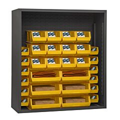 Durham 5006-30-95 Enclosed Shelving, 30 Yellow Bins