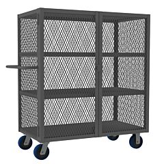 Durham Htl-2448-Dd-3-6Pu-95 Security Mesh Truck, 3 Shelves, 24 X 48