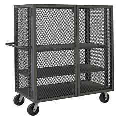 Durham Htl-2448-Dd-2As-95 Security Mesh Truck, 3 Shelves, 24 X 48