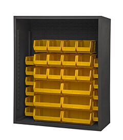 Durham 5014-30-95 Enclosed Shelving, 30 Yellow Bins