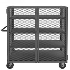 Durham Htl-2448-Dd-3As-95 Security Mesh Truck, 4 Shelves, 24 X 48