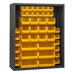 Durham 5007-42-95 Enclosed Shelving, 42 Yellow Bins