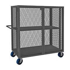 Durham Htl-3060-Dd-1As-6Pu-95 Security Mesh Truck, 2 Shelves, 30 X 60
