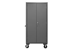 Durham 2501M-Blp-30-95 Mobile Cabinet, 30 Yellow Bins