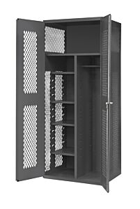 Durham Emdc-362484-Hdl-95 Ventilated Cabinet, 5 Shelves
