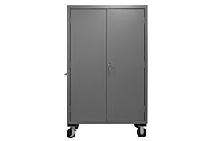 Durham 2502M-Blp-42-1795 Mobile Cabinet, 42 Red Bins