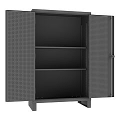 Durham Hdcp244878-2S95 Pegboard Cabinet, 2 Shelves