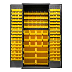 Durham 2500-138B-95 Cabinet, 138 Yellow Bins, 36" X 24" X 84"