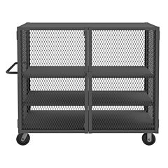 Durham Htl-3060-Dd-2As-95 Security Mesh Truck, 3 Shelves, 30 X 60