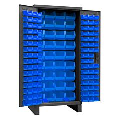 Durham 3702-132-5295 Cabinet, 132 Blue Bins