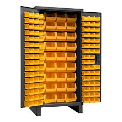 Durham 3702-132-95 Cabinet, 132 Yellow Bins