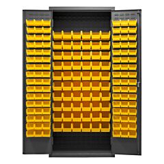 Durham 3603-156B-95 Cabinet, 156 Yellow Bins, 36" X 18" X 84"
