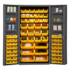 Durham Dc36-78-6Ds-95 Cabinet, 84 Yellow Bins, 6 Door Shelves