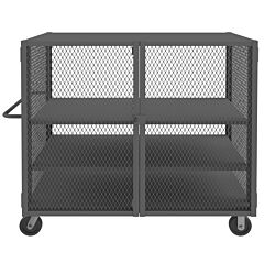 Durham Htl-3660-Dd-2As-95 Security Mesh Truck, 3 Shelves, 36 X 60