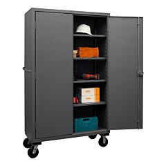 Durham Hdcm48-4S-95 Mobile Cabinet, 4 Shelves