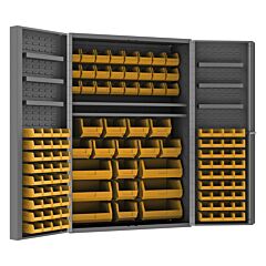 Durham Dc48-114-6Ds-95 Cabinet, 6 Door Shelves, 114 Yellow Bins