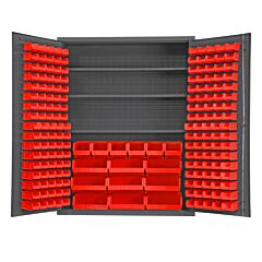 Durham Ssc-185-3S-Nl-1795 Cabinet, 3 Shelves, 185 Red Bins