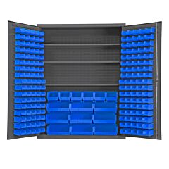 Durham Ssc-185-3S-Nl-5295 Cabinet, 3 Shelves, 185 Blue Bins