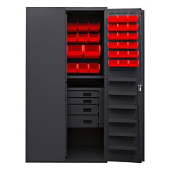 Durham 3501584Rdr-1795 4 Drawer Cabinet, 2 Shelves, 58 Bins