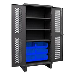 Durham Hdcv36-6B-3S5295 Ventilated Cabinet, 3 Shelves, 6 Bins